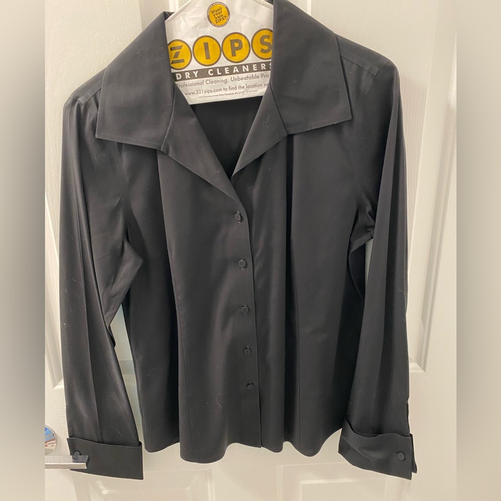 Talbots black button down. Size 8p.